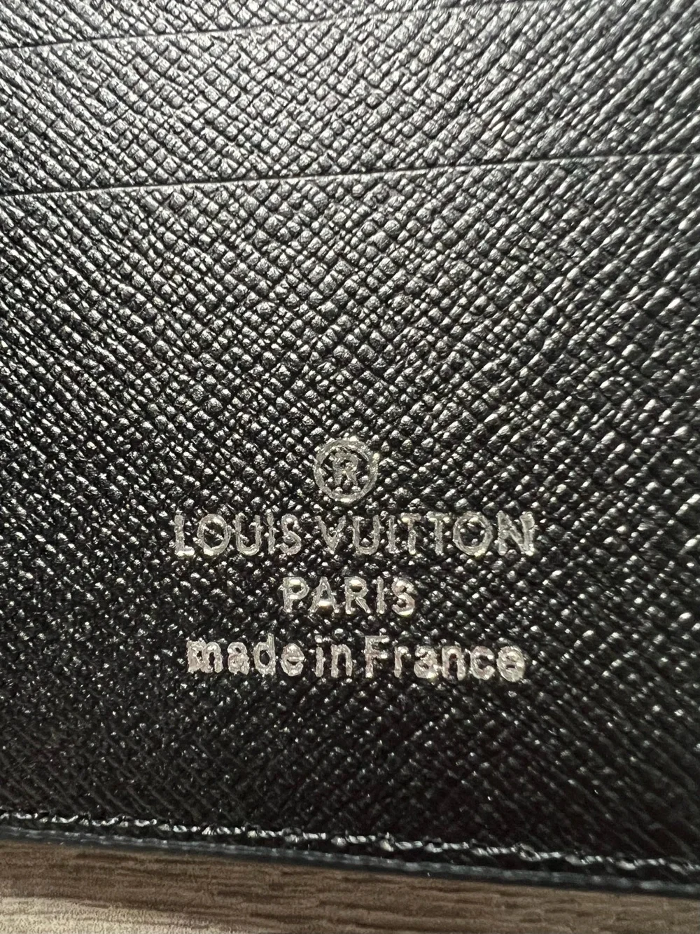 Louis Vuitton Black Embossed Monogram Bifold Card Holder